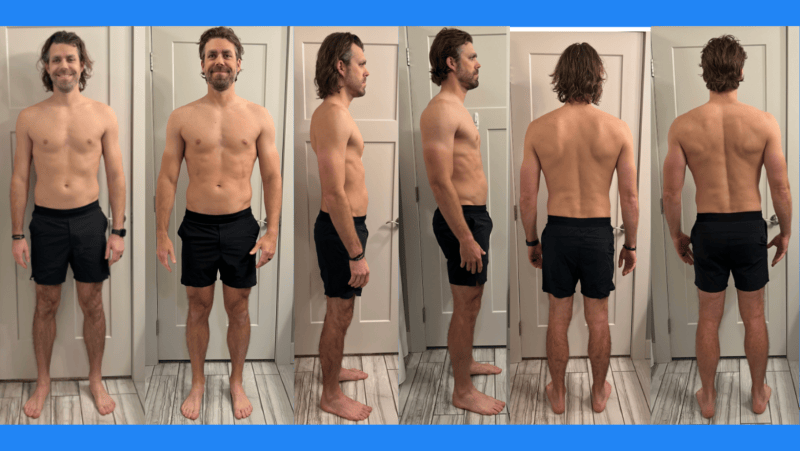 Danny’s original six-photo physique progression